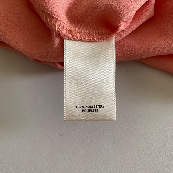 Ann Taylor Petite Blouse Women's Size X-Small Petite Sleeveless Pink Salmon Top - Picture 4 of 11